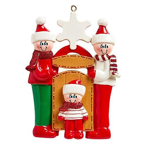 Sledding Family Ornament (Family of 3)