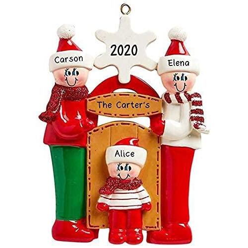 Sledding Family Ornament (Family of 3)