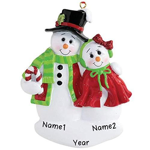 Snow Couple Personalized Ornament Christmas Ornament Default Title