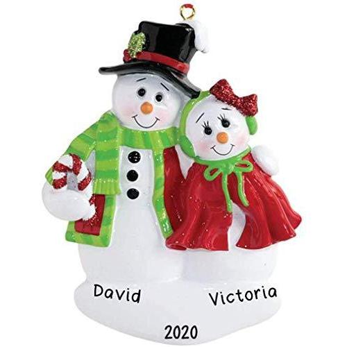 Snow Couple Personalized Ornament Christmas Ornament