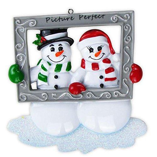 Snowman Couple Christmas Personalized Ornament