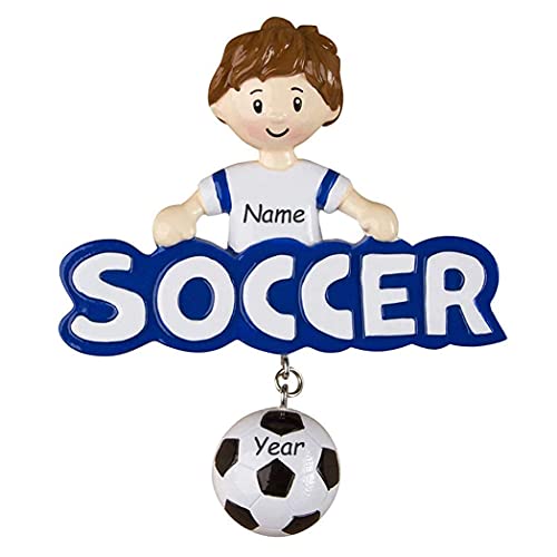 Soccer Ball Personalized Soccer Star Ornament (Soccer Boy World) Default Title