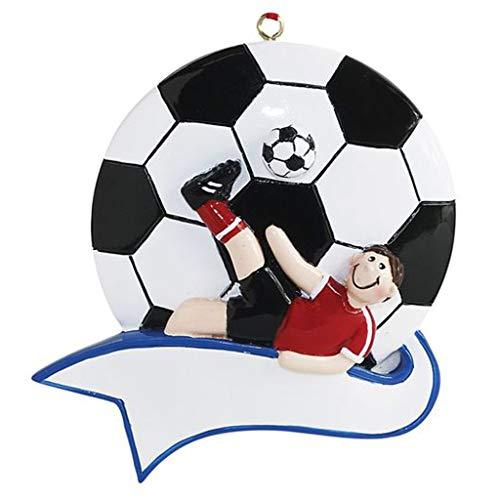 Soccer Ball Personalized Soccer Star Ornament (Soccer Kick Boy)