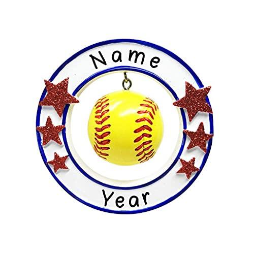 Softball Girl Personalized Ornament (Softball Star) Default Title