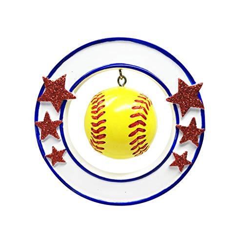 Softball Girl Personalized Ornament (Softball Star)