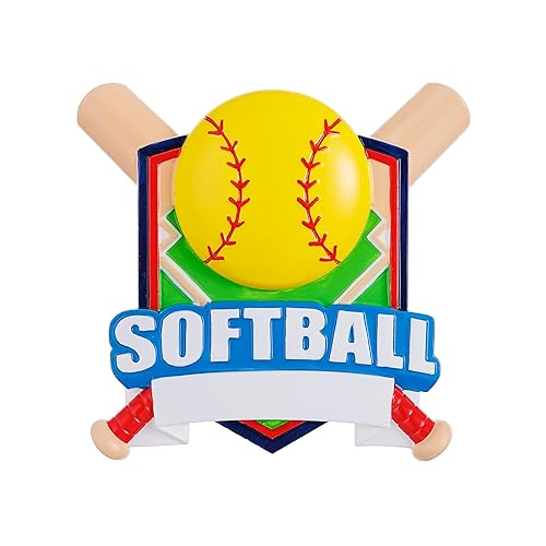 Softball Shield Personalized Softball Girl Ornament