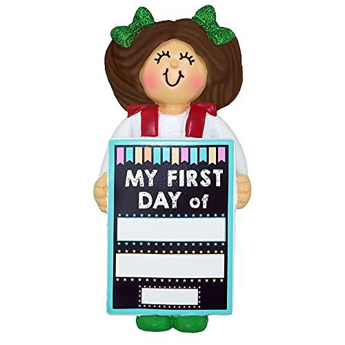 Student Girl Chalkboard Poster Personalized Ornament