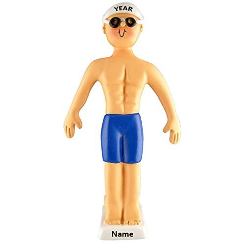 Swimmer Personalized Ornament (Swimmer Male) Default Title