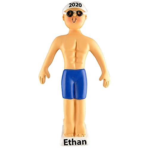 Swimmer Personalized Ornament (Swimmer Male)