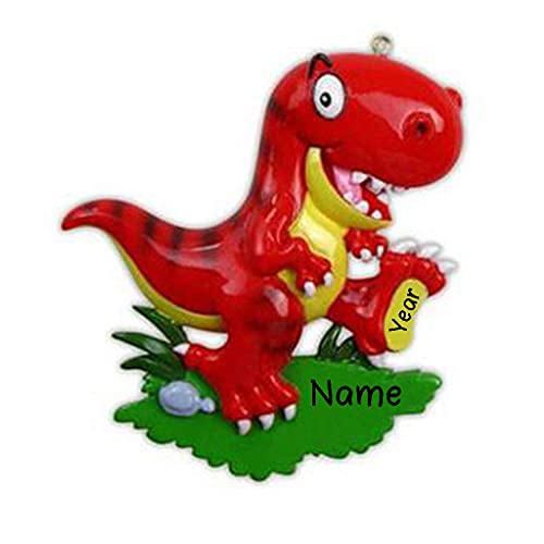 T-REX Dinosaur Personalized Ornament (Red) Default Title