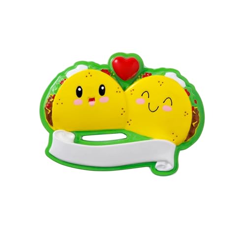 Tacos Family of 2 Personalized Christmas Tree Hanging Ornament