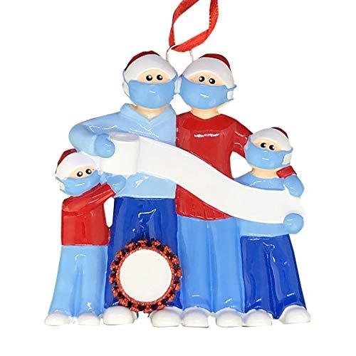 The Pandemic and Toilet Paper Crisis Personalized Ornament (Family of 4)