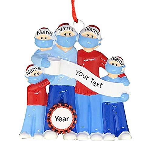 The Pandemic and Toilet Paper Crisis Personalized Ornament (Family of 5) Default Title