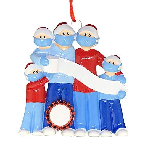 The Pandemic and Toilet Paper Crisis Personalized Ornament (Family of 5)