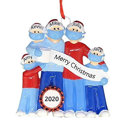 The Pandemic and Toilet Paper Crisis Personalized Ornament (Family of 5)