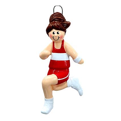 Track Runner Personalized Ornament (Girl Running) Default Title