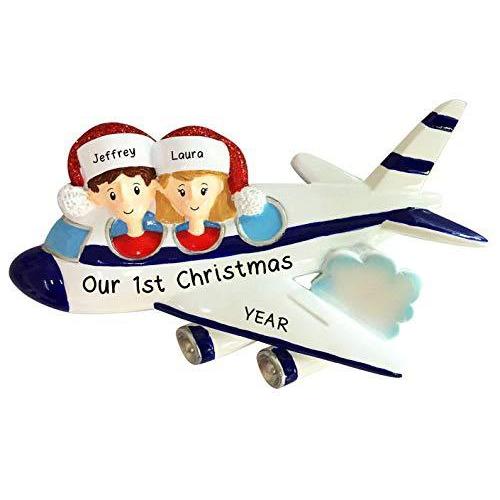 Travel Flight Trip Family Personalized Ornament (Family of 2) Default Title