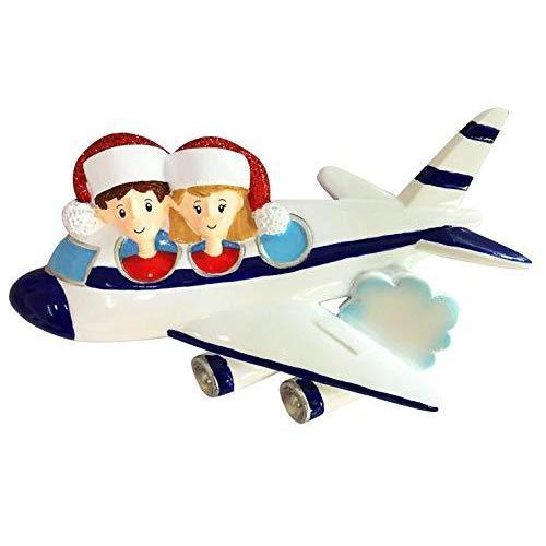 Travel Flight Trip Family Personalized Ornament (Family of 2)