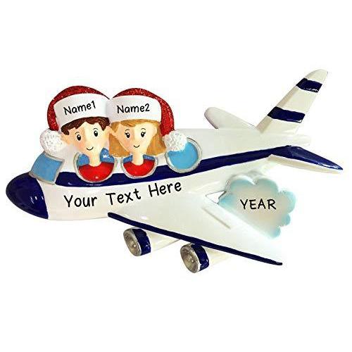 Travel Flight Trip Family Personalized Ornament (Family of 2)
