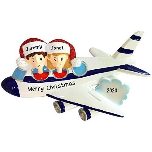 Travel Flight Trip Family Personalized Ornament (Family of 2)