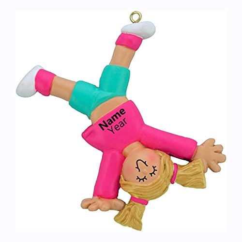 Tumbling Kid Personalized Ornament (Tumbling Blonde Girl Ornament) Default Title