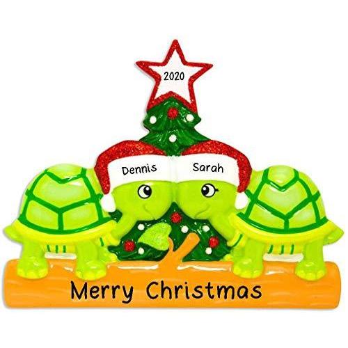 Turtle Family Personalized Ornament (Family of 2)