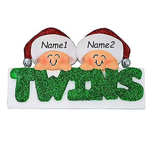 Twins Ornament (Green Glitter Twins) Default Title