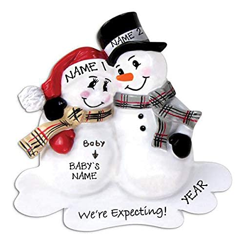 We`re Expecting Baby Children Personalized Ornament (Family of 2) Default Title