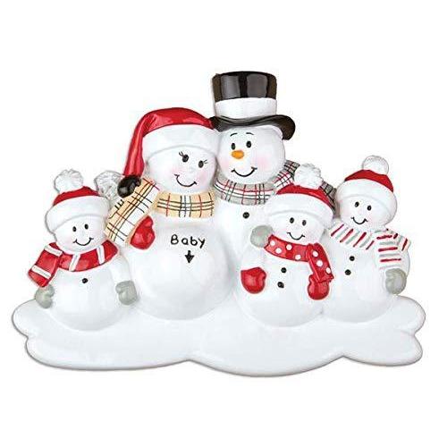 We`re Expecting Baby Children Personalized Ornament (Family of 5)