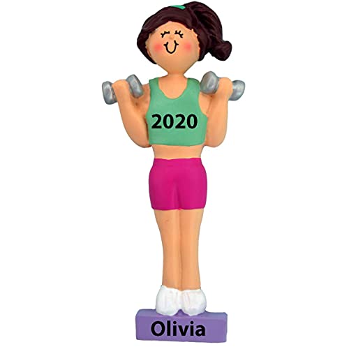 Weight Lifter Ornament (Female Brown)