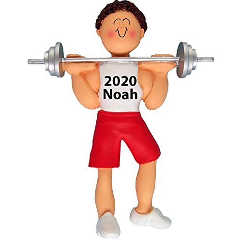 Weight Lifter Ornament (Male Brown)
