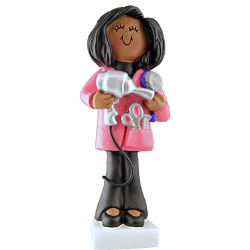 Women Beauty Saloon Personalized Ornament (Hairdresser African American) Default Title