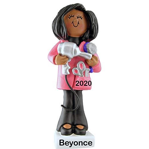 Women Beauty Saloon Personalized Ornament (Hairdresser African American)
