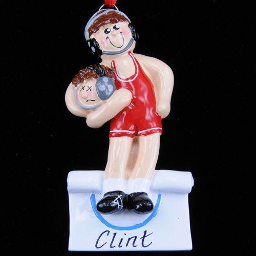Wrestler Boy Brown Personalized Ornament Default Title
