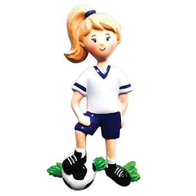 Personalized Soccer Girl Christmas Tree Ornament