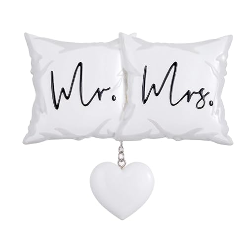 Personalized Just Married Mr and Mrs Ornament