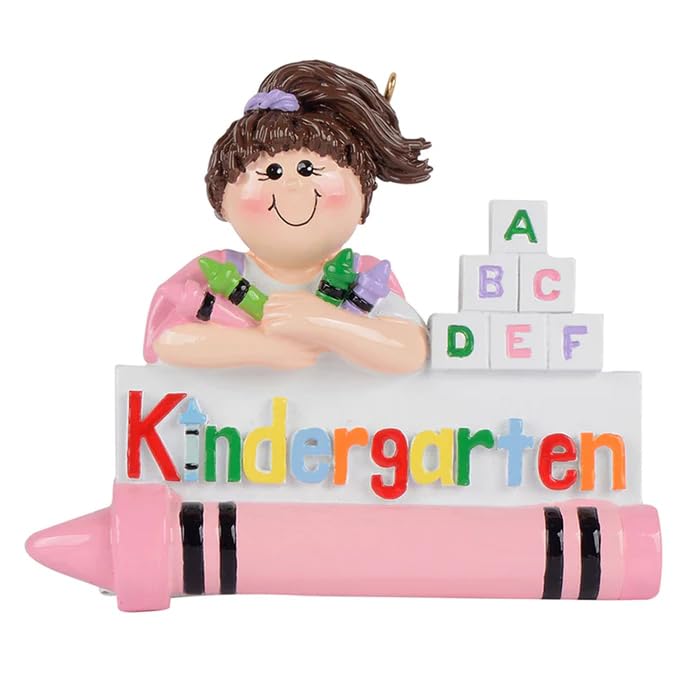 Kindergarten Personalized Ornament Girl Starting Kindergarten 2023