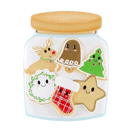 Personalized Christmas Cookie Jar Family Ornament (Family of 6)