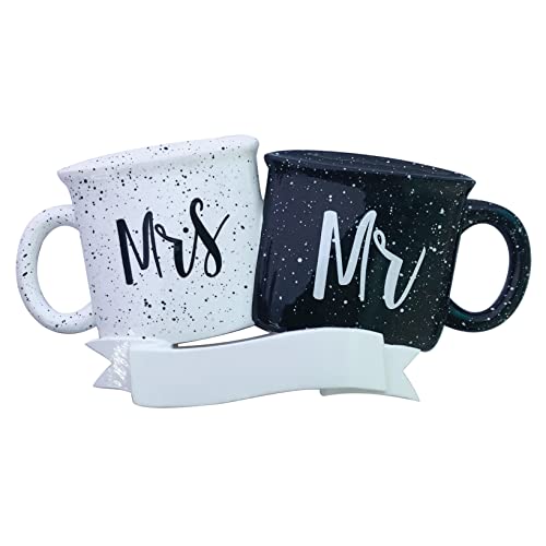 Personalized Mr & Mrs Mugs Couple Christmas Ornament (Mr & Mrs Mugs Set)