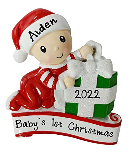 Personalized Baby`s First Christmas Ornament