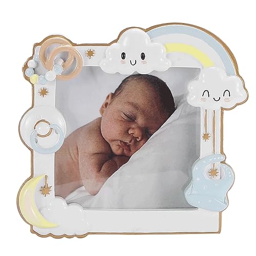 Baby Frame Personalized Ornament Baby`s First Christmas (Blue)