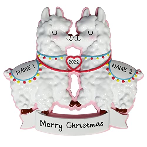 Llama Couple Personalized Christmas Ornament [2022]