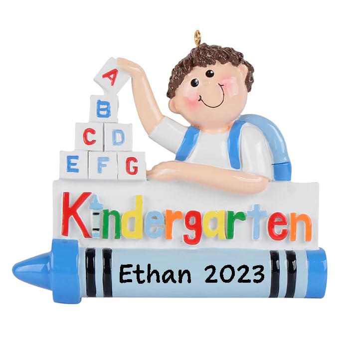 Kindergarten Personalized Ornament Boy Starting Kindergarten 2024