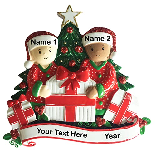 Personalized Christmas Ethnic Family Ornament (Family of 2)