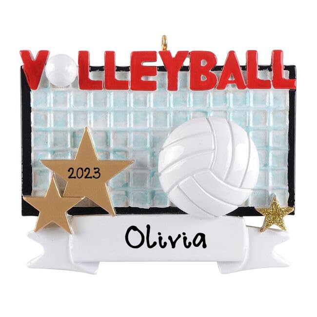 Personalized Volleyball Shield Ornaments 2023