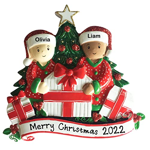 Personalized Christmas Ethnic Family Ornament (Family of 2)