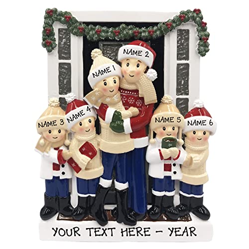 Personalized Christmas Tree Ornament - Farm House Family of 6