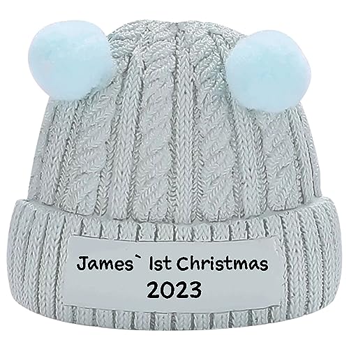 2023 Baby`s First Christmas Ornament New Born Baby Gift (Blue)