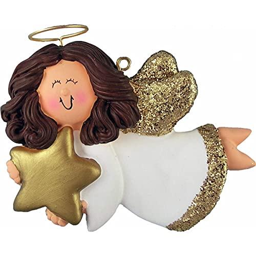Angel with Star Ornament (Female Brown)