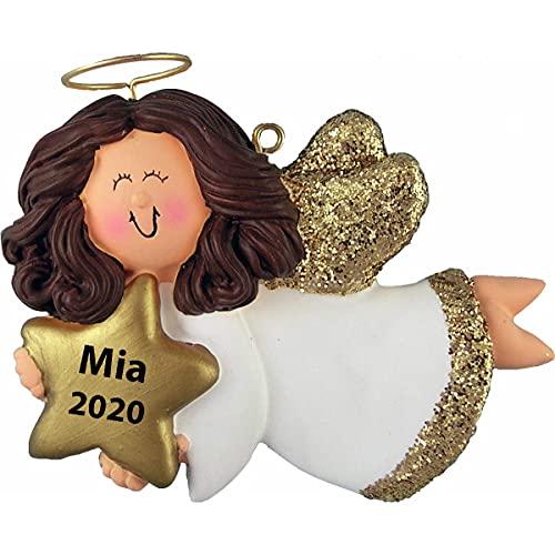 Angel with Star Ornament (Female Brown)